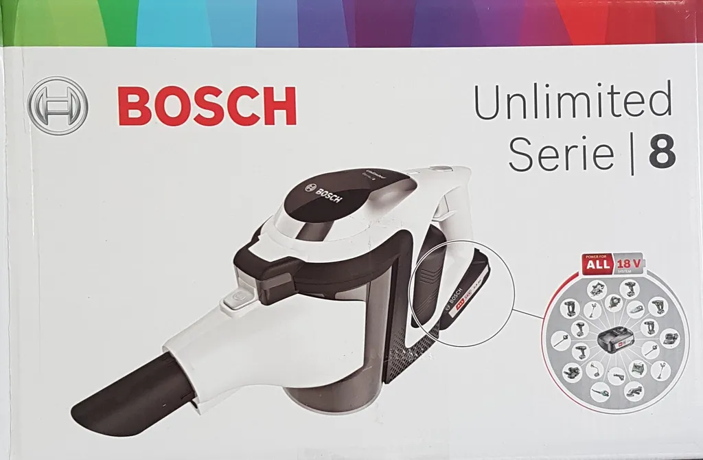 Bosch BBS812AM Unlimited Serie 8 Kabelloser Akku-Handstaubsauger, 18V, Weiß – Bild 5