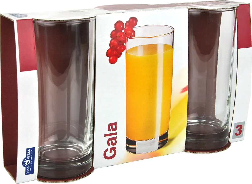 12er Set Longdrinkglas Gala 280 Ml Wasserglas Tumbler – Bild 3