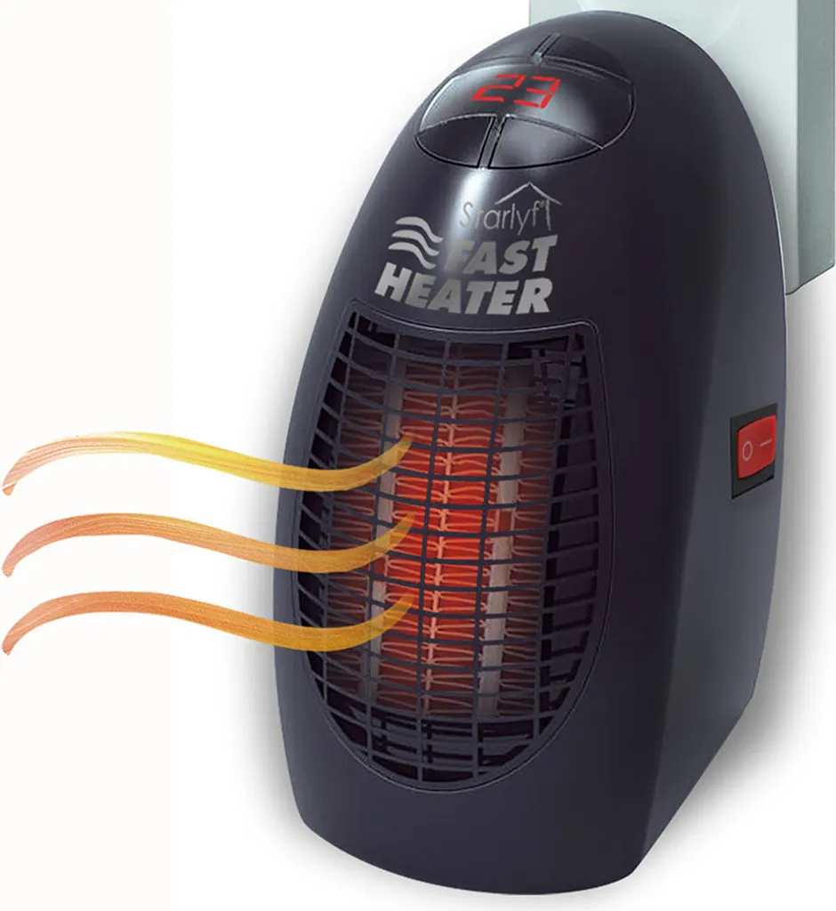 Starlyf® Fast Heater - 400W Tragbare Und Leistungsstarke Steckdosen-Mini-Heizung Schwarz - Original Aus Der TV-Werbung