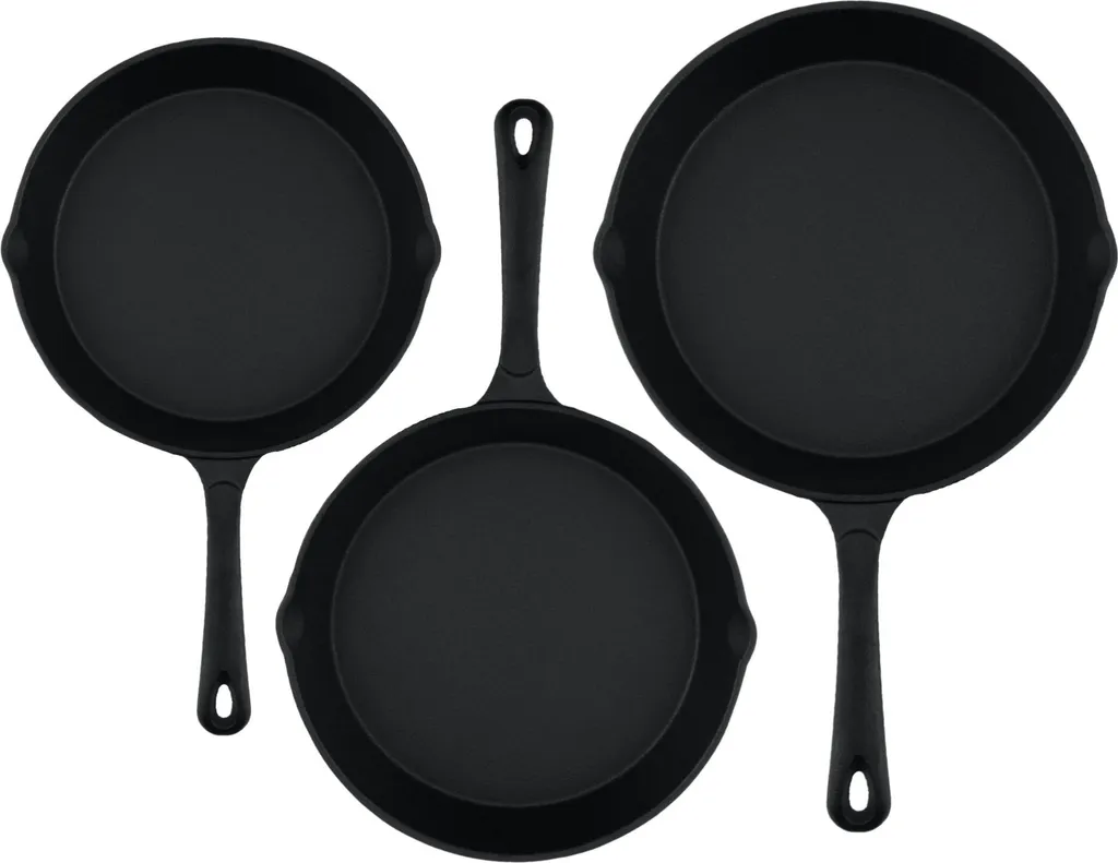 BBQ-Toro Gusseisen Brat Und Steak Pfannen Set | Ø 16 Cm, Ø 20 Cm, Ø 24 Cm – Bild 5