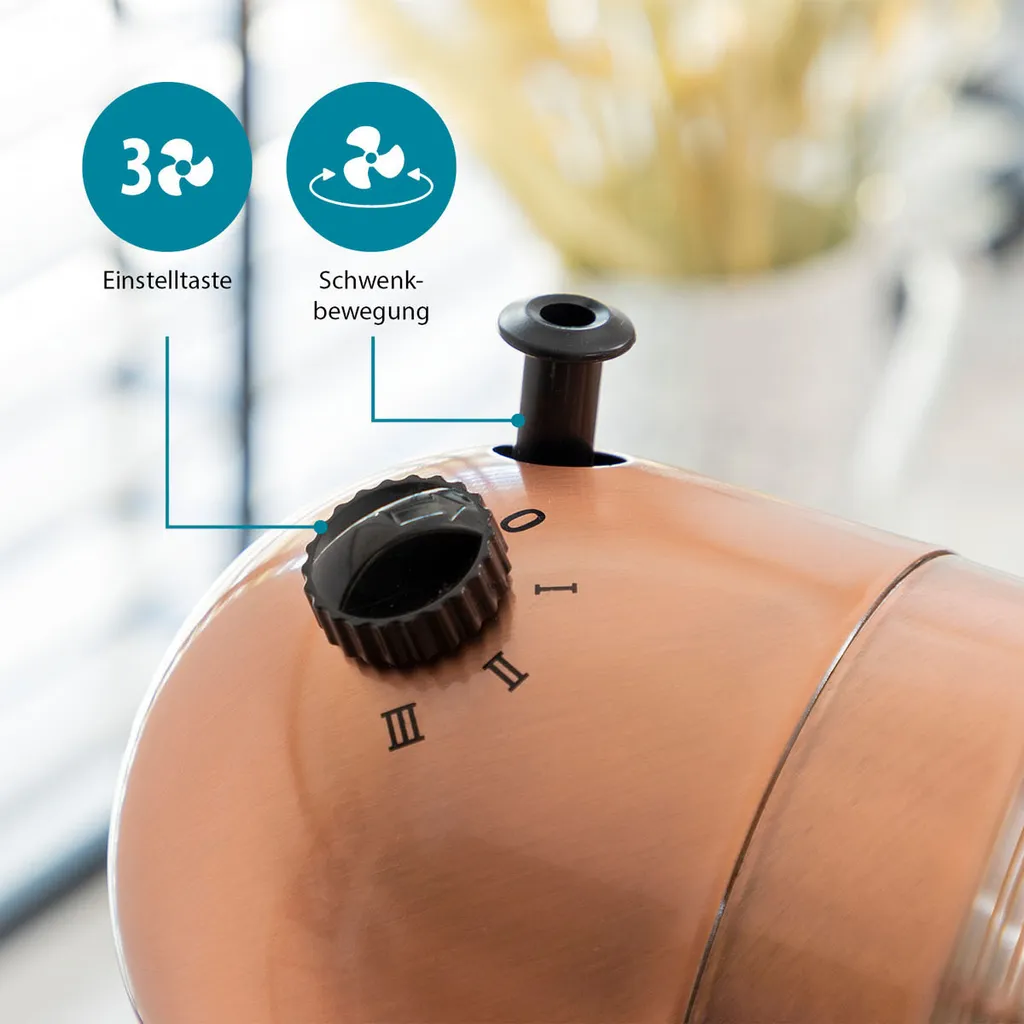 Tristar Retro Standventilator VE-5971 50 W 40 Cm Kupferfarben – Bild 12