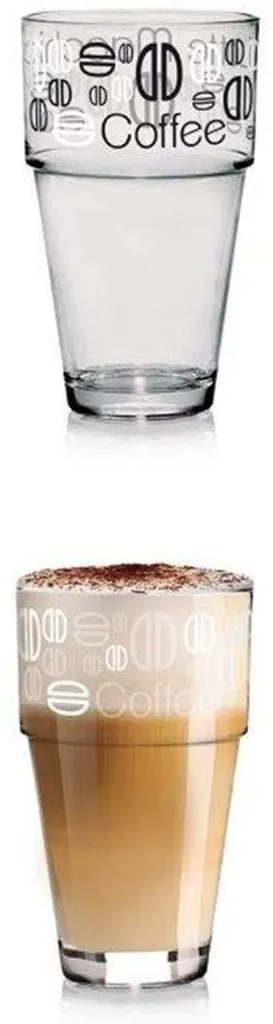 Latte-Macchiato Glas, Glas-Becher Mit Aufdruck, Spülmaschinengeeignete Kaffee-Gläser, 6er Set, Von James Premium® – Bild 2