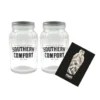 Southern Comfort 2er Set Lynchburg 2x Glas Gläser MIT DECKEL Bar Cocktail / Marmeladenglas