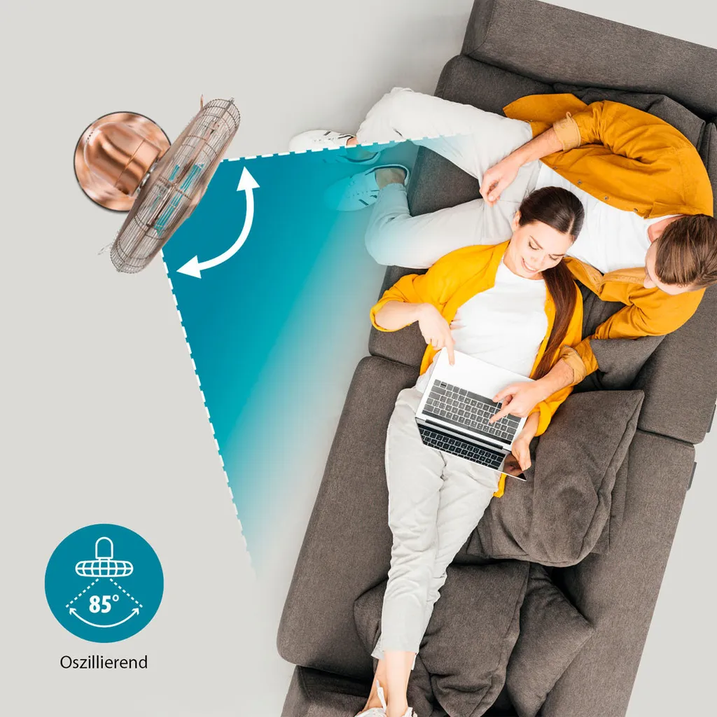 Tristar Retro Standventilator VE-5971 50 W 40 Cm Kupferfarben – Bild 11