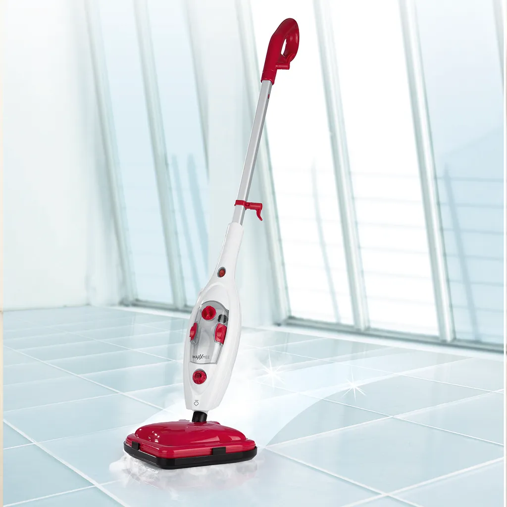 MAXXMEE Dampfbesen 1300W Weiß/rot
