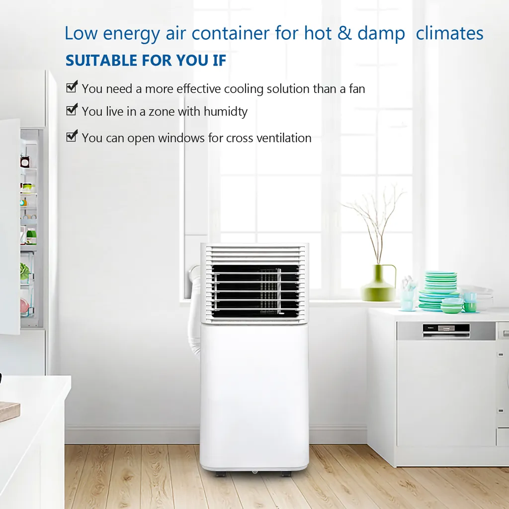EINFEBEN Mobiles Klimagerät Klimaanlagen 7.000 BTU/h Mit Oekologischem Kuehlmittel,4-in-1 Klimaanlage Eco R290,Aircondition, Ventilator Und Luftentfeuchter Für Raeume Bis 60 M³,Weiss,EEK: A – Bild 6