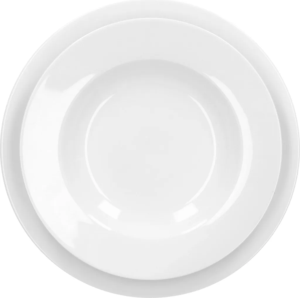 Van Well Trend 12-tlg. Tafelservice Weiß Für 6 Personen, Speiseteller + Suppenteller – Bild 2