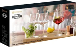 Nachtmann Gin&Tonic + 4 Glastrinkhalme 7574/8tlg. Tastes Good 103143