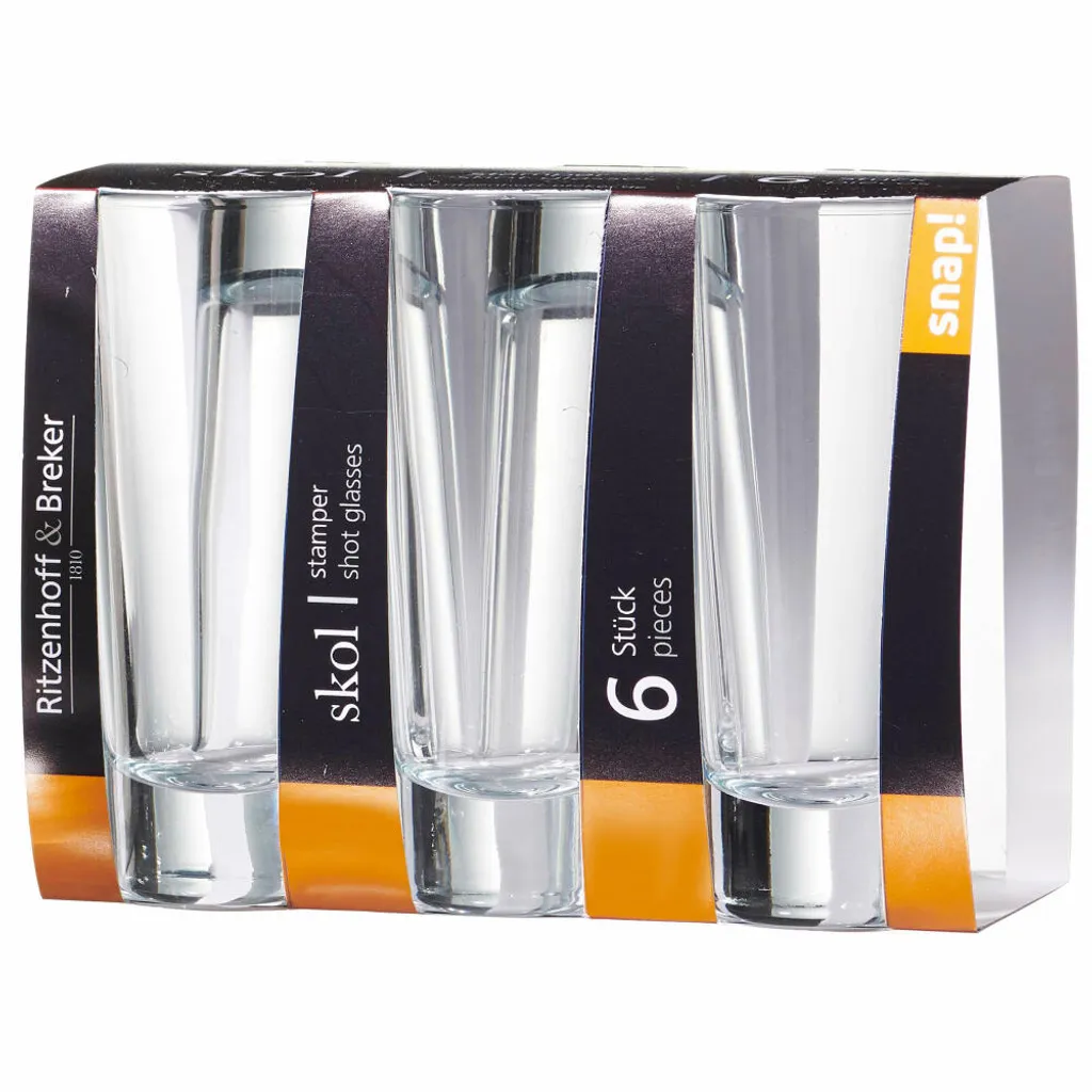 Ritzenhoff & Breker Stamper Skol 6er Set, Schnapsglas, Becher, Glas, Klar, 65 Ml, 811667 – Bild 2