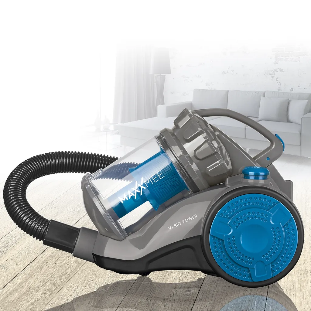 MAXXMEE Zyklon-Staubsauger - 4 Spezialdüsen - Schwarz/blau Staubsauger Beutellos Zyklon Bodenstaubsauger Filter Teppich Boden HEPA-Filter – Bild 5
