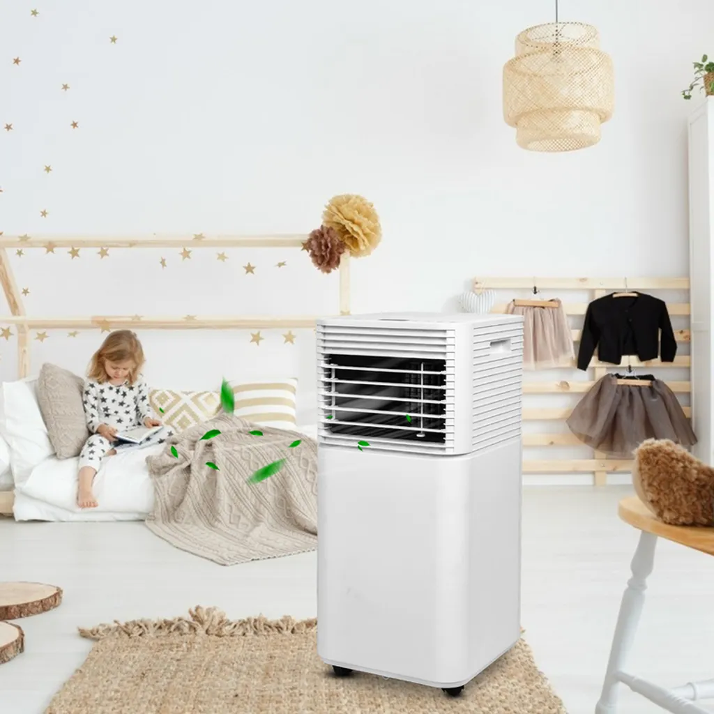 Lospitch Mobiles Klimageraet 7.000 BTU/h Mit Oekologischem Kuehlmittel,4-in-1 Klimaanlage Eco R290,Aircondition, Ventilator Und Luftentfeuchter Für Raeume Bis 60 M3,Weiss,EEK: A Klimaanlagen – Bild 5