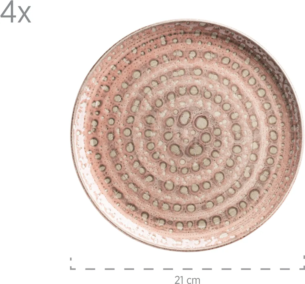 Mäser 931743 Kombiservice Spicy Market Für 4 Personen, Steingut, Rosa (1 Set, 16-teilig) – Bild 2