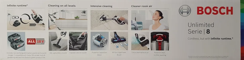 Bosch BBS812AM Unlimited Serie 8 Kabelloser Akku-Handstaubsauger, 18V, Weiß – Bild 3