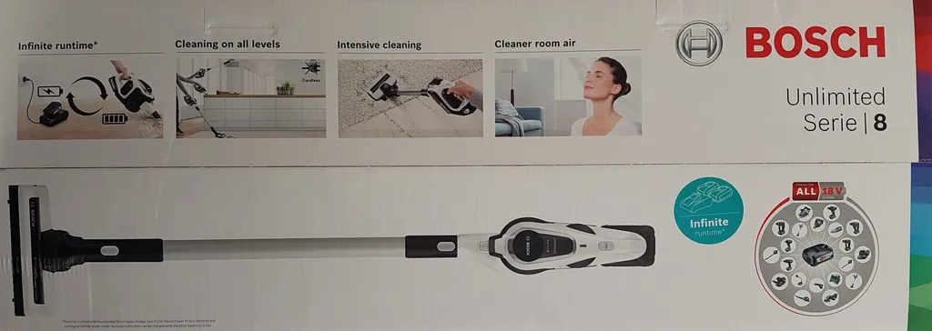 Bosch BBS812AM Unlimited Serie 8 Kabelloser Akku-Handstaubsauger, 18V, Weiß – Bild 4