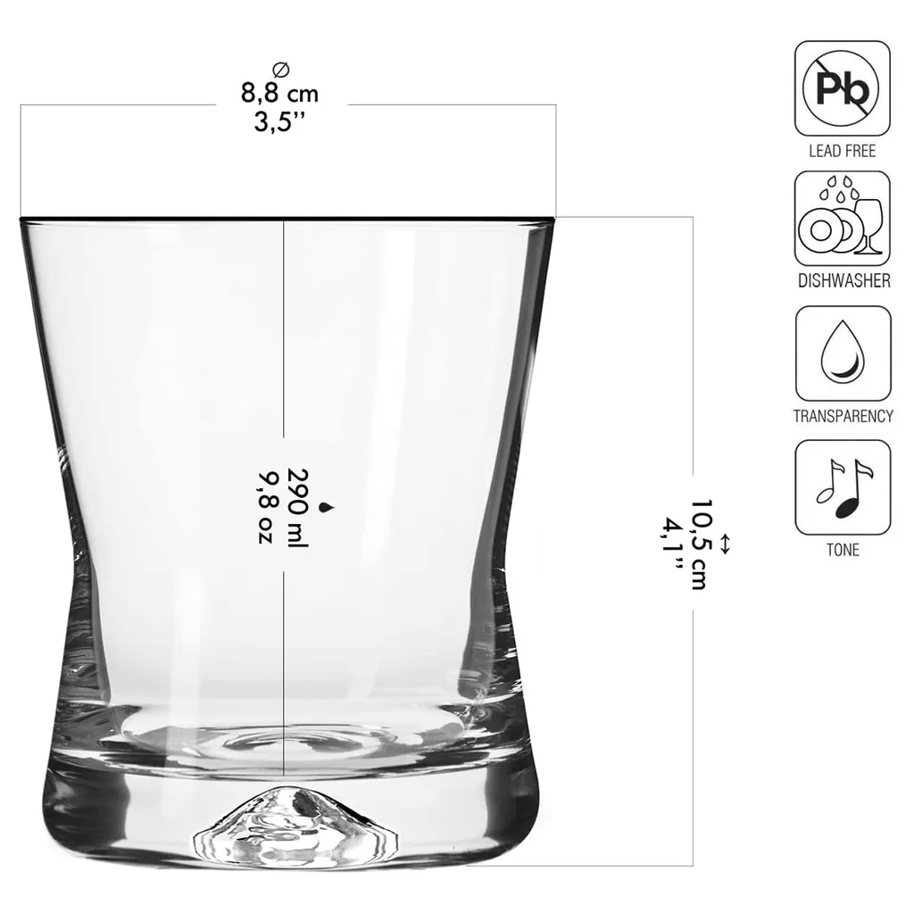 KROSNO X-Line Whiskygläser, 6er-Set, 290 Ml – Bild 4