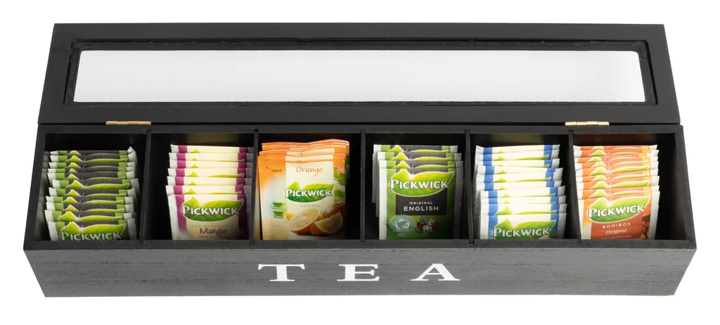 Theedoos Zwart 6-Vaks – Bild 2