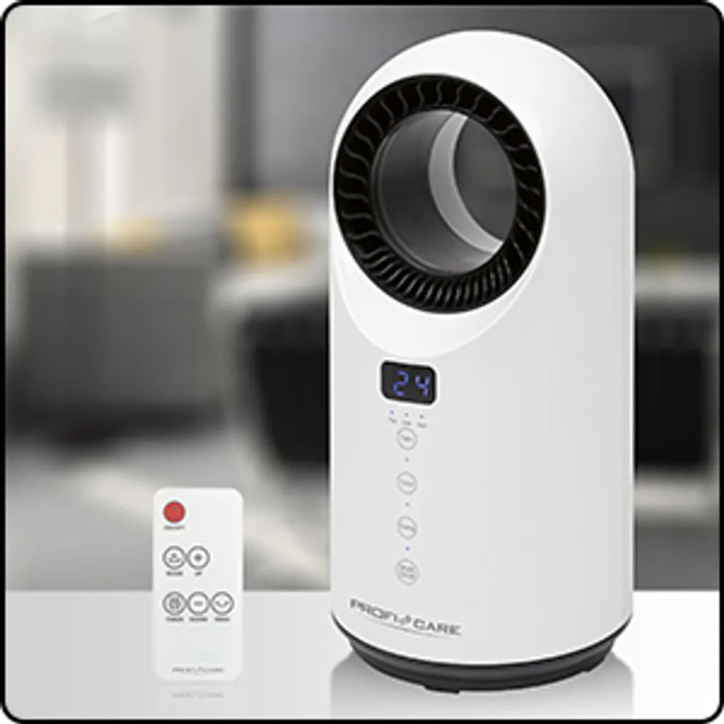 ProfiCare® 2in1 Keramik-Heizlüfter Und Tischventilator, Leise, Sicher U. Effizient Mit PTC-Keramik-Heizelement Heizen, Robuster Ventilator Und Heizlüfter Inkl. Fernbedienung – PC-HL 3086