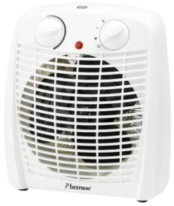 Bestron Heizlüfter Mit 2 Leistungsstufen, Inkl. Umkippsicherung & Überhitzungsschutz, Für Räume Bis Zu 20m², 2000 Watt, Farbe: Weiß