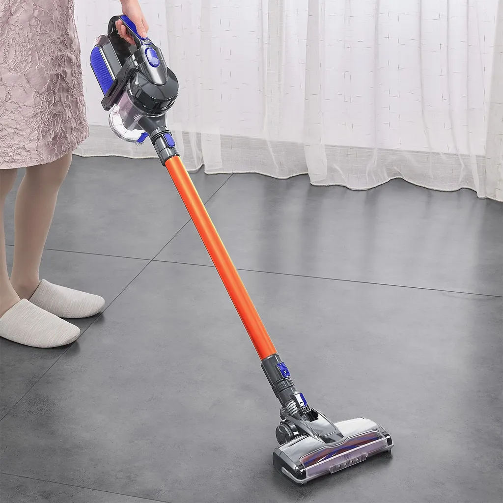 Juskys 2in1 Handstaubsauger & Akku Staubsauger - Beutellos & Kabellos – Bis 55 Min Laufzeit - Lithium-Ionen Akku, Wandhalterung & Ladestation – Blau – Bild 2