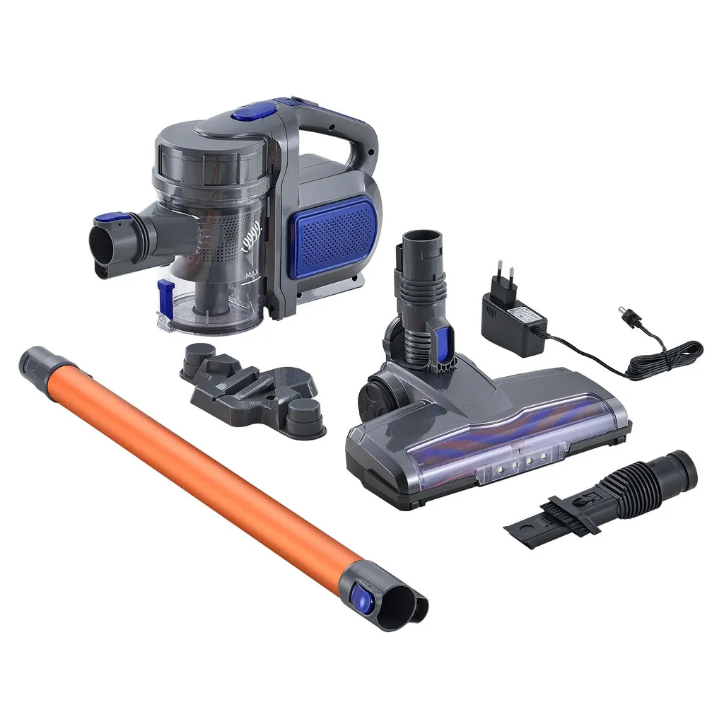 Juskys 2in1 Handstaubsauger & Akku Staubsauger - Beutellos & Kabellos – Bis 55 Min Laufzeit - Lithium-Ionen Akku, Wandhalterung & Ladestation – Blau – Bild 18