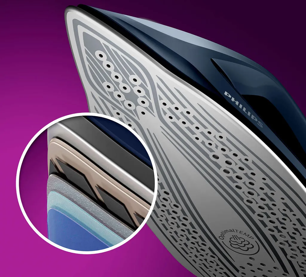 Philips PerfectCare Bügelstation, Keramikbügelsohle, 120 G/min Konstanter. Dampf, 8.0 Bar, 2100 W, Blau (PSG7030/20) – Bild 3