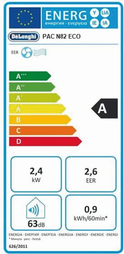 De'Longhi PAC N82 Klimagerät, Max. Raumgröße: 80 M³, 9.400 BTU/h – Bild 12