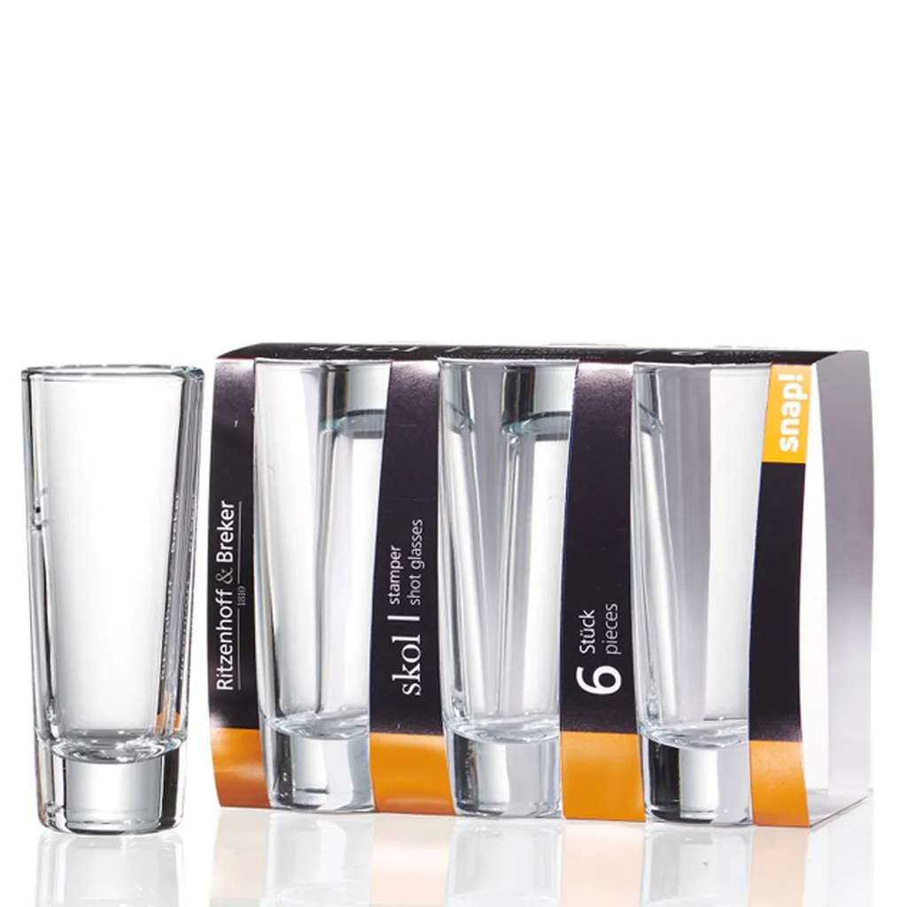 Ritzenhoff & Breker Stamper Skol 6er Set, Schnapsglas, Becher, Glas, Klar, 65 Ml, 811667 – Bild 4