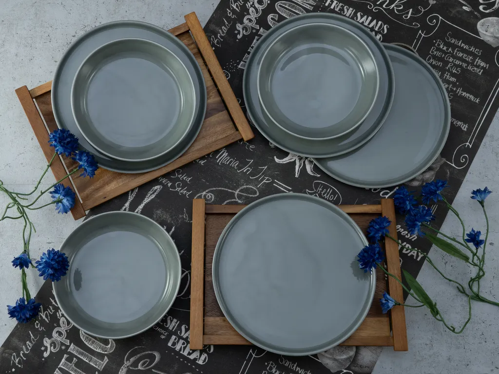 CreaTable 16735 Tafelservice Chef Collection Für 6 Personen, Porzellan, Grau (1 Set, 12-teilig) – Bild 3