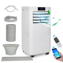 EINFEBEN Mobile Klimagerät Klimaanlage 9000BTU 4 In 1 Mit Abluftschlauch, Luftentfeuchter Ventilationsfunktion 24h-Timer Klimaanlagen