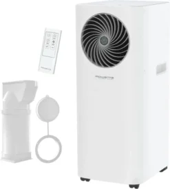 Rowenta 3 In 1 Klimagerät Turbo Cool AU5010 | Mobile Klimaanlage, Ventilator, Luftentfeuchter In Einem | Schlauch & Fernbedienung Inklusive | Eco-Modus