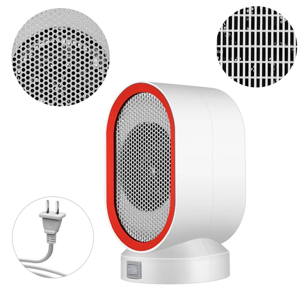 700W Mini Energiesparend Heizlüfter,3 Sekunden Schnelle Hitze Warmer Lüfter,Sicherheit Überhitzungsschut,Rot – Bild 3