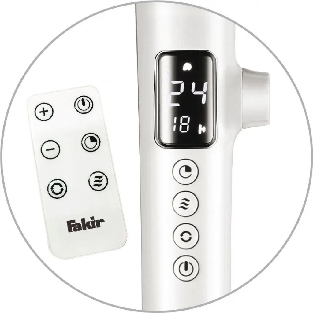 Fakir Premium | VC 60 DC Standventilator Oszillierend 28W 28 DB(A) Weiß – Bild 2