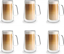 Thermogläser Doppelwandig 6er SET Latte Macchiato Espresso VIALLI DESIGN 300ml
