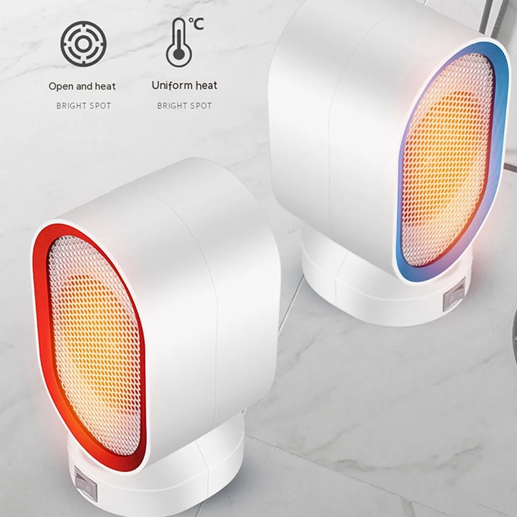 700W Mini Energiesparend Heizlüfter,3 Sekunden Schnelle Hitze Warmer Lüfter,Sicherheit Überhitzungsschut,Rot – Bild 2